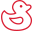 Icon con vịt viền đỏ