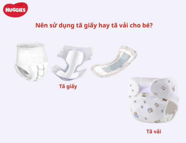 Nên sử dụng tã giấy hay tã vải cho bé